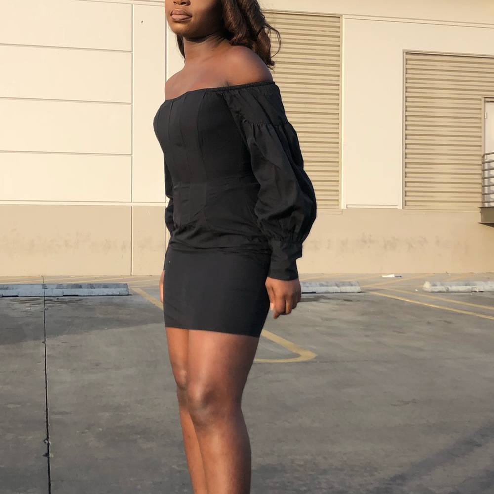 Off shoulder black dress